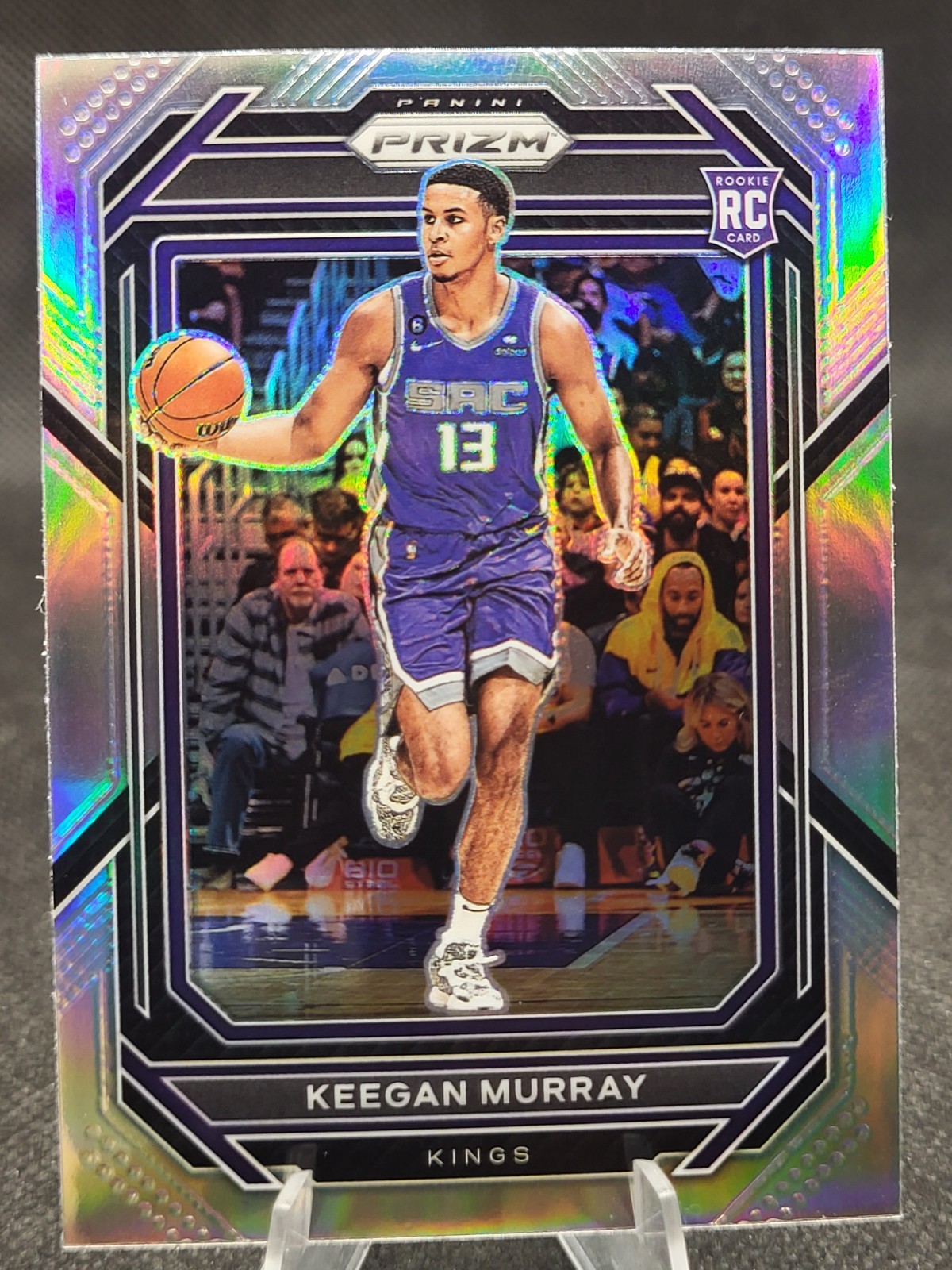 2022-23 Prizm Basketball, Keegan Murray SILVER PRIZM ROOKIE #245, Kings