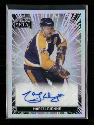 2026 Leaf Metal Hockey Marcel Dionne Breaking Through Auto Prismatic Silver #/10