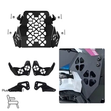 Motorcycle Black Headlight Protector Grille Guard Cover For CFMOTO 450MT Ibex450