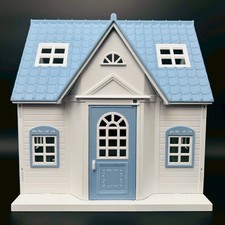 Sylvanian Families Custom Hand Painted House Dollhouse Smoky Blue One of a Kind