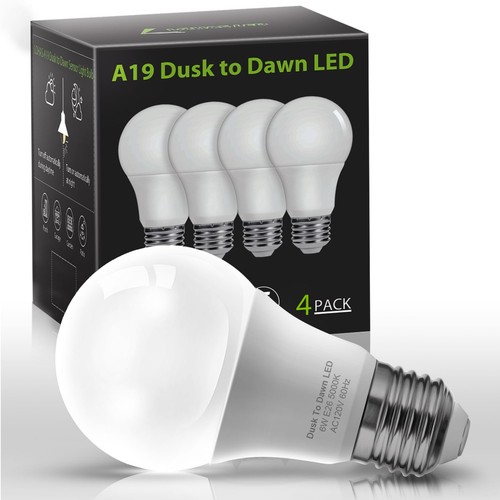 Dusk to Dawn LED Light Bulbs, 40W Equivalent LED Outdoor Lighting, Daylight 5...