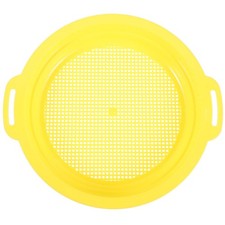 1 Set Durable Yellow Plastic Sifting Pan for Gold Panning and Gardening Use