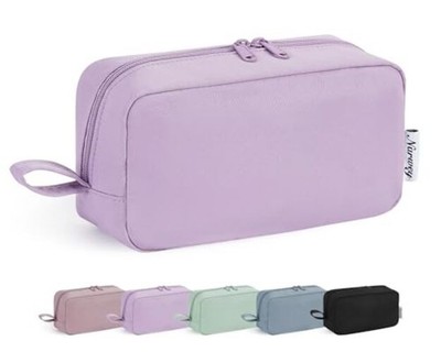  Cute Makeup Bag Small Toiletry Bag Travel Cosmetic Bag Large AB-Purple