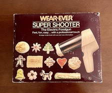 Vintage Wear-Ever Super Shooter Electric Cookie Press 70123 COMPLETE 9 Discs