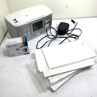 HP Photosmart 385 Q6387L Digital Photo Inkjet Home Office Printer w/ Ink