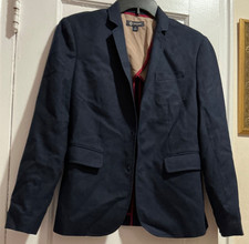 J. Crew Crewcuts Boys Wool Blend Gold-Button Blazer Navy sz 14 READ