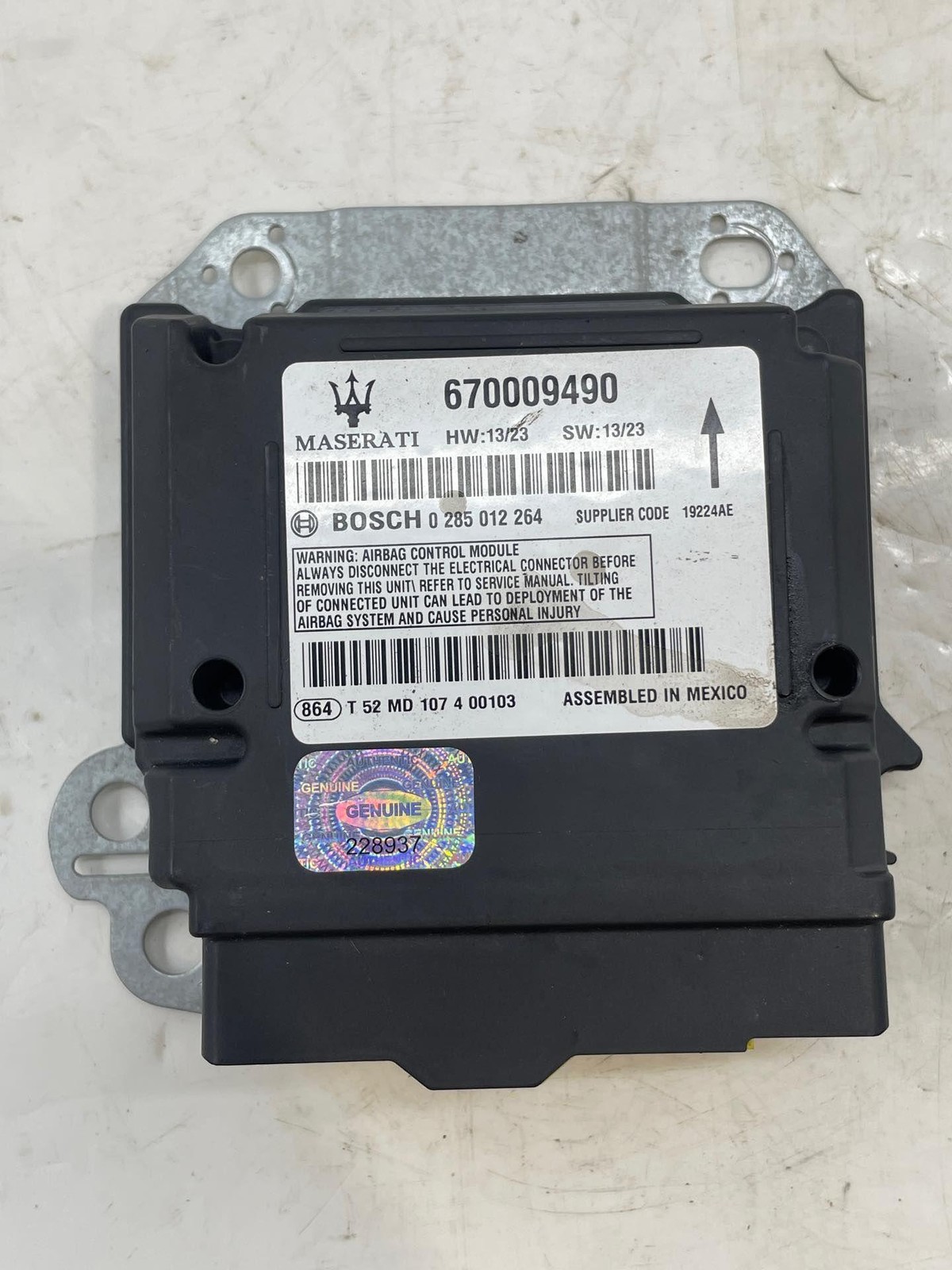 2014-2017 Maserati Quattroporte Diagnostic Computer Control Module OEM 670009490