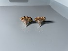 Vintage Roman Gold Tone Hoop Earrings Chunky Oval Pierced Statement Style — photo 5