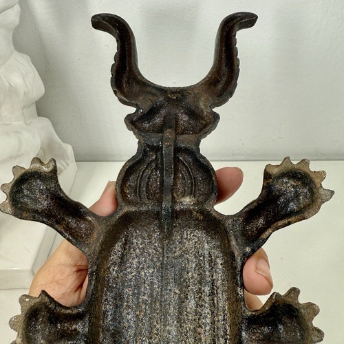 BOOT JACK Cast Iron BEETLE/BUG 12in Cast Iron Original Austria BOOTJACK Antique - Picture 12 of 16