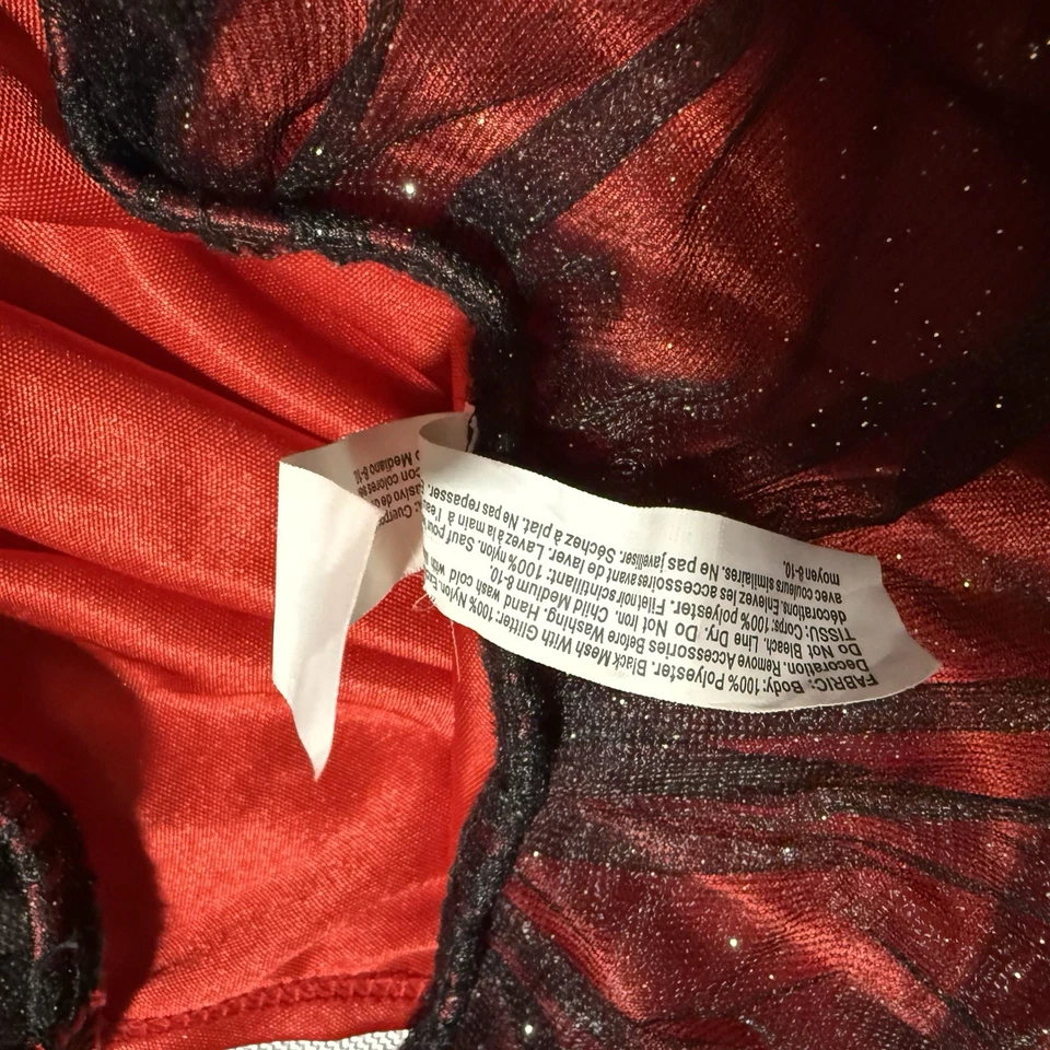 Костюм танцовщицы фламенко красный и черный Amscan — детский размер средний (8–10) - Изображение 4 из 4