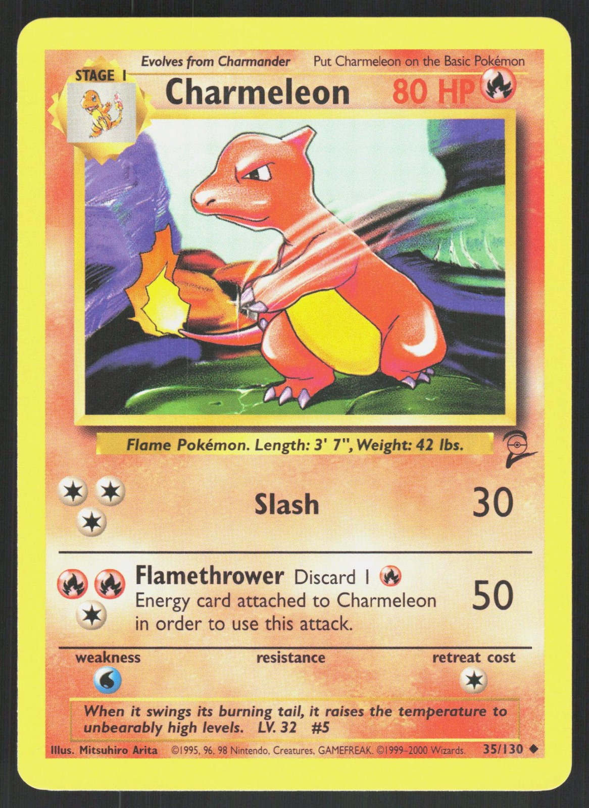 Charmeleon 35/130 Base Set 2 Pokemon Card NM