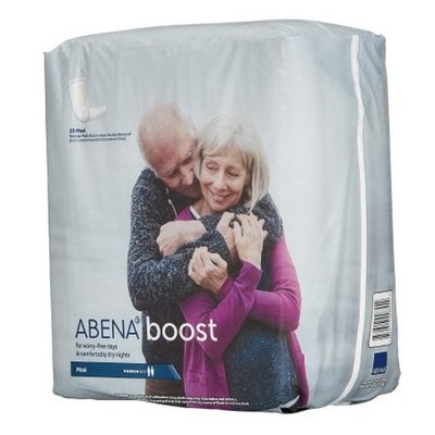 Abena Boost Pads, Moderate Absorbency, One Size Fits Most (6''x24''), BG/20, #4035