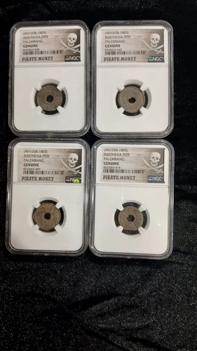 1658-1805 Indonesia Pitis Palembang Genuine Pirate Money -Treasure NGC Certified