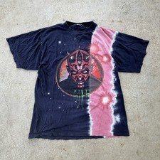 Vintage 90's Star Wars Episode 1 phantom menace Darth Maul Tie Dye T Shirt, M