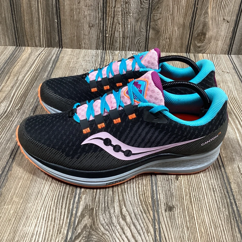 Saucony Womens Canyon TR S10583-25 Trail Running Shoes Future Black Orange US 10 - Image 3 of 4