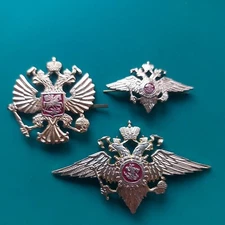 Russia  Army Kokarda  Hat Pin Badge Military Cocade Cokarde Set  Lot 3 pcs 