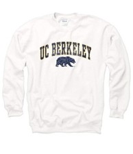 UC BERKELEY  CAL SWEATSHIRT CREWNECK WHITE GOLD GOLDEN 🐻 BEAR FLEECE SIZE S