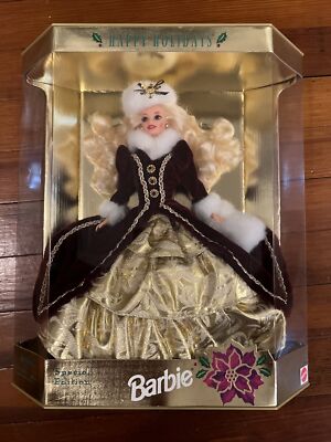 VINTAGE 1996 Happy Holidays Barbie Doll Mattel NIB CHRISTMAS | eBay