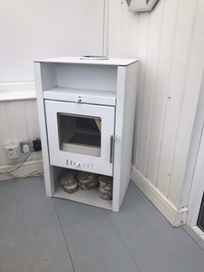 Wood Burning Stove Haas Sohn Matt White Fireplace Wood Coal