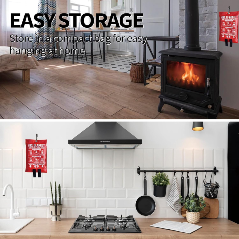 4 PACK FIRE BLANKET Fiberglass HeroEmergency Home Retardant Prepared 39