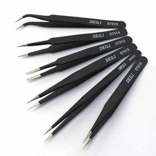 6 PCS HIGH QUALITY MICRO ULTRA FINE POINT MULTI PURPOSE TWEEZERS SET
