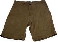 Michael Kors Men's Flat Front Brown Jean type Shorts for a rustic look Size 30