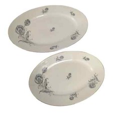 Vtg Set 2 Thomas Germany Gray Tulip 12