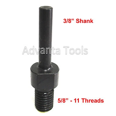 ADVANTA Core Drill Bit Adapter: Convert 5/8”-11 Arbor to 3/8” Shank for electric Drill
