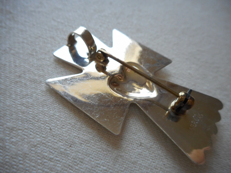 Broche o colgante de plata de ley con corazón de ángel Carolyn Pollack RE2713 Foto 4 de 4