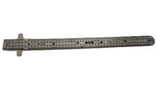 General No 300 USA Machinist Ruler 6" Stainless Steel Tools Decimal Equivalents