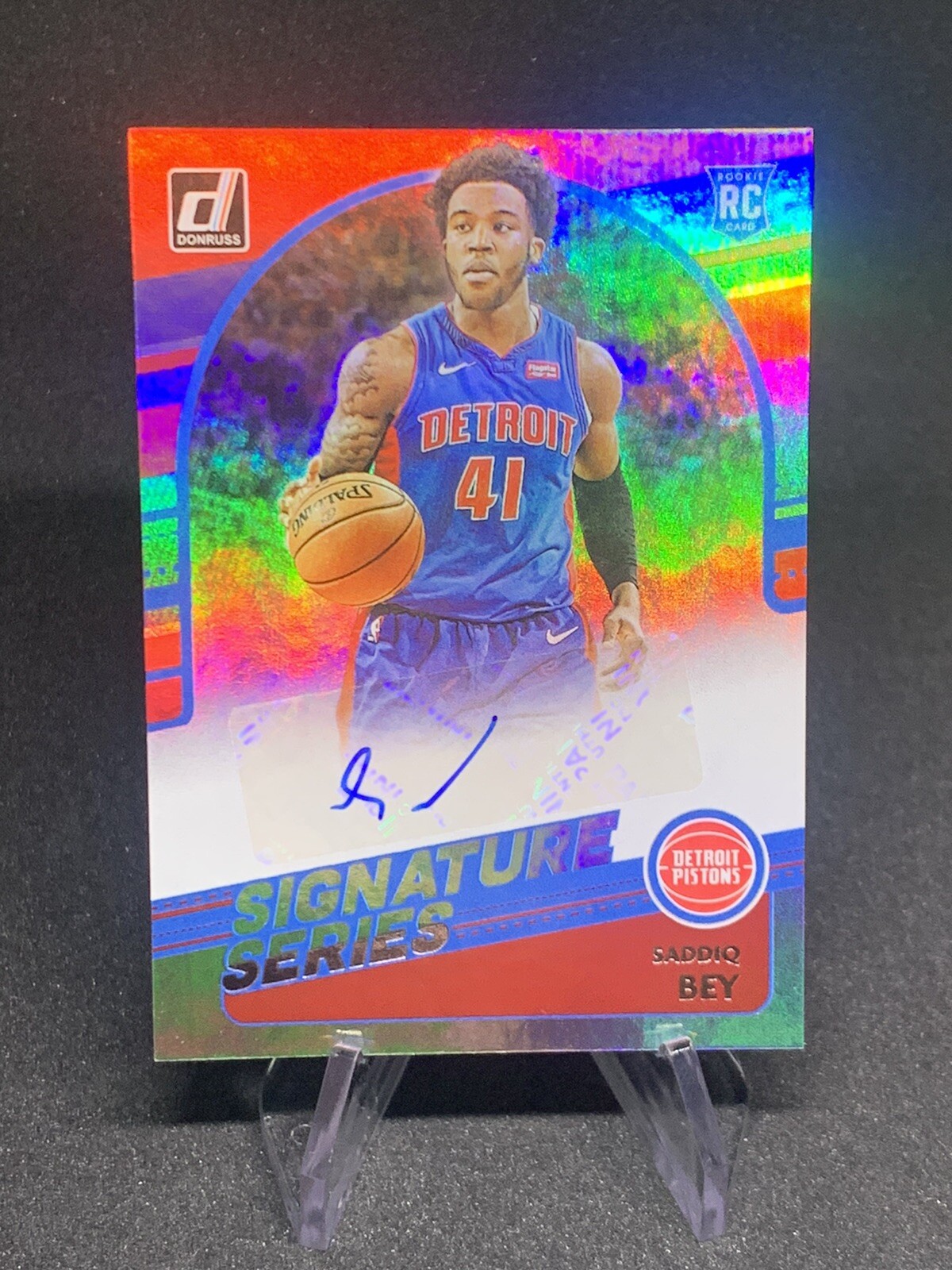 2020-21 Donruss Signature Series Saddiq Bey RC Autograph #SG-SBE