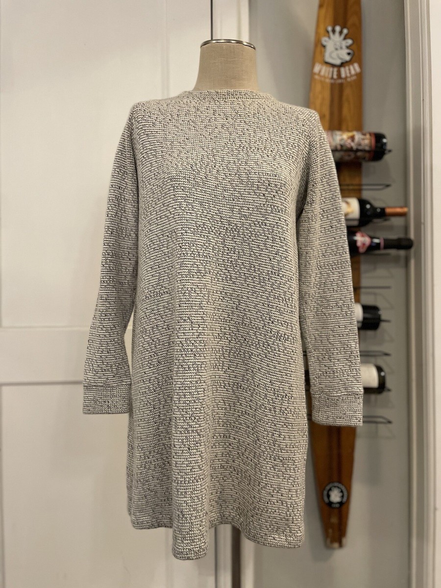Lou & Grey for LOFT Sweater Dress Medium Boucle Knit Heather Gray | eBay
