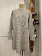 Lou & Grey for LOFT Sweater Dress Medium Boucle Knit Heather Gray