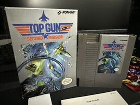 Top Gun Second Mission Nintendo Nes Complete CIB Excellent Condition Authentic