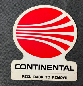 Vintage Continental Airlines Logo Sticker, Travel Decal, Luggage Label