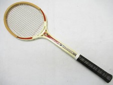 VTG SLAZENGER "VIBRANT INSTANT POWER" WOODEN TENNIS RACQUET. ANTIQUE / DISPLAY