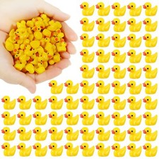 100 Pcs Mini Resin Ducks Bulk Tiny Ducks Set