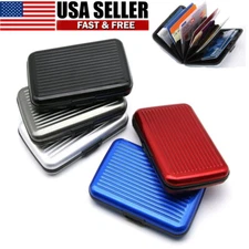 Pocket Waterproof Business ID Credit Card Wallet Holder Aluminum Metal RFID Case