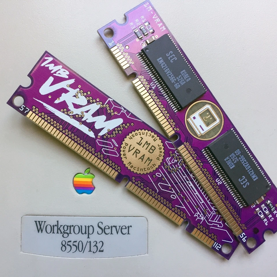 1 pieza PurpleRAM nuevo 112 pines DIMM 1M 60/50ns memoria VRAM Apple PowerMacintosh Foto 2 de 4
