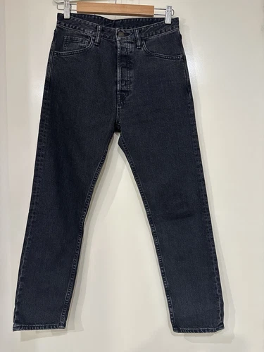 Bassike, Classic Crop Jeans, Black Rinse Wash, Size 26 - Picture 1 of 3