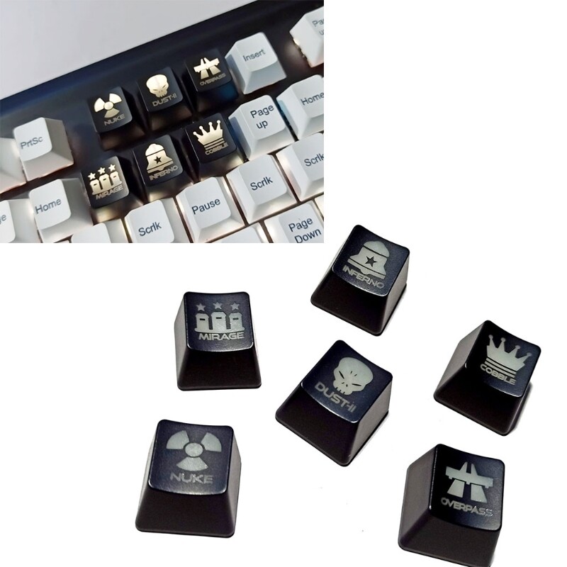 Customizable 6-Key ABS OEM Profile Mechanical Keyboard Caps for Personal Style-image