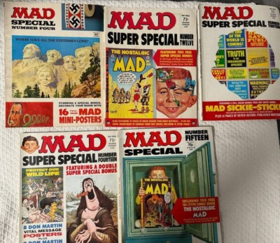 Mad Magazine Super Special Number 4, 12, 13, 14, 15 Vintage  1970s