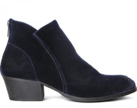 H By Hudson Women's Apisi Navy Velvet Ankle Bootie Zip Boots 8 41 H By Hudson Women's Apisi Navy Velvet Ankle Bootie Zip Boots 8 41