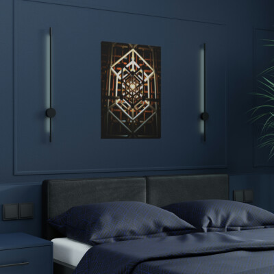 Sacred Geometry 4d Render Metatrons Cube Satin Posters (300gsm)