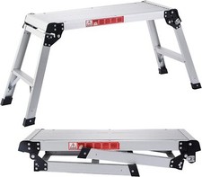 Pedana in alluminio piattaforma di lavoro panca da lavoro pieghevole scaletta 150 kg antiscivolo