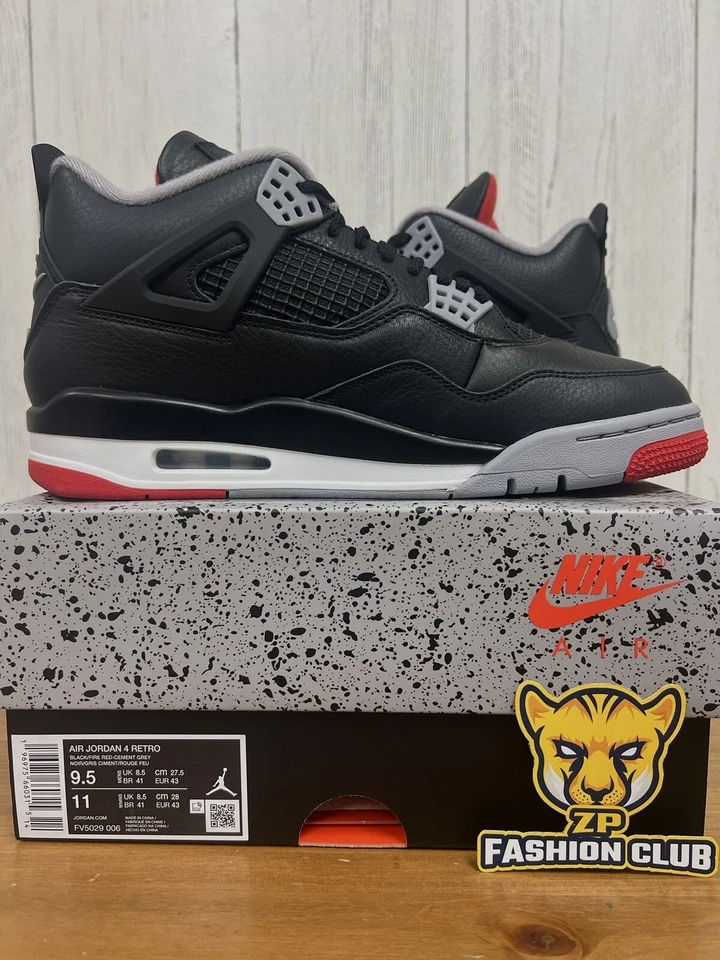 Air Jordan 4 Retro Bred Reimaginado FV5029-006 EN MANOS SE ENVÍA AHORA Foto 4 de 4