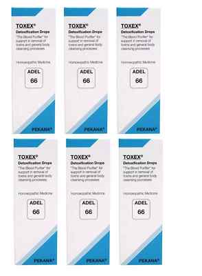 Adel 66 Drops Toxex 20ml (Pack of 6) Homeopathic DETOX Drop free ship