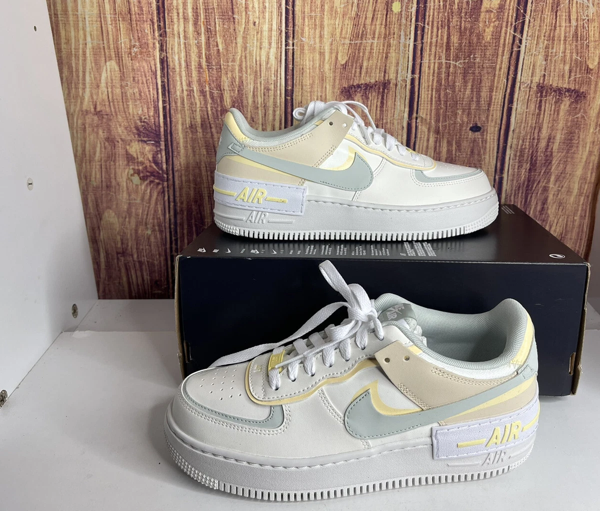 NEW Nike AF1 Shadow Women s Size 9.5 Sail Light Silver Citron Tint