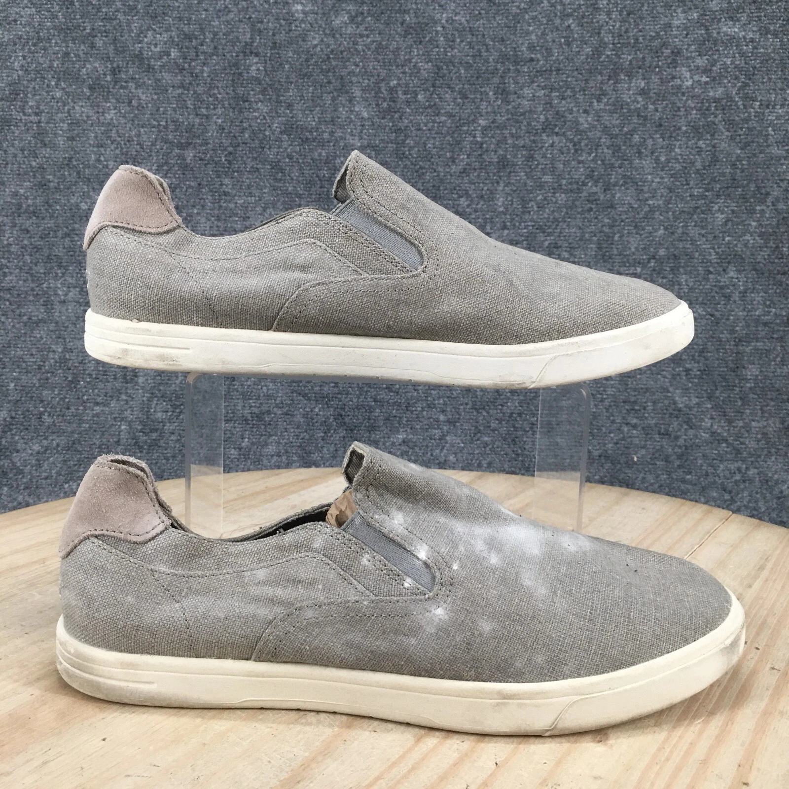UGG Mocassini slip on scarpe da uomo 8 5 Tobin casual 1013114 grigie comfort tela