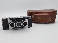 Vintage David White Stereo Realist Camera w/ Cap & Case - 35mm F3.5 Lenses